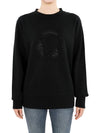 Moncler Women s Crystal Logo Sweatshirt Black 8G00053 899TR 999 - MONCLER - BALAAN 1