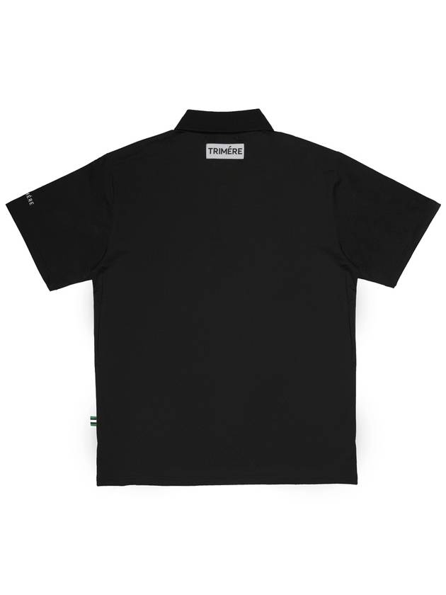 Simple logo wappen short sleeve polo TEE F L MAN BLACK - TRIMERE - BALAAN 3