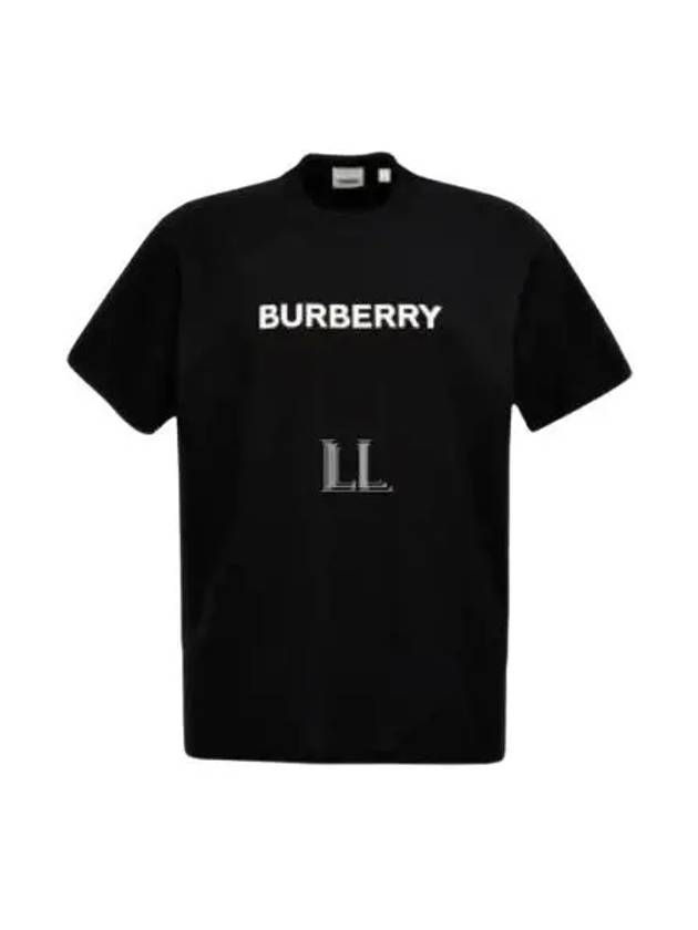 Logo Print Cotton Short Sleeve T-Shirt Black - BURBERRY - BALAAN 2