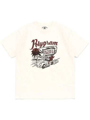 Drive Thru Short Sleeve T Shirt Ivory - POLYGRAM - BALAAN 1