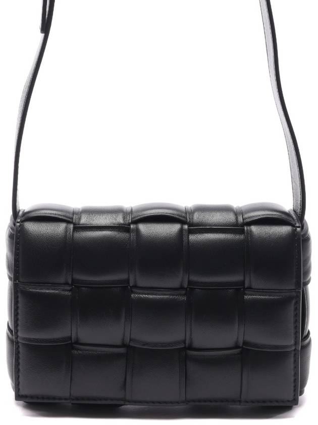 Cassette Intrecciato Padded Small Cross Bag Black - BOTTEGA VENETA - BALAAN 3