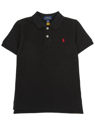 Kids Iconic 322603252001 POLO BLACK Collar Short Sleeve T shirt - POLO RALPH LAUREN - BALAAN 1