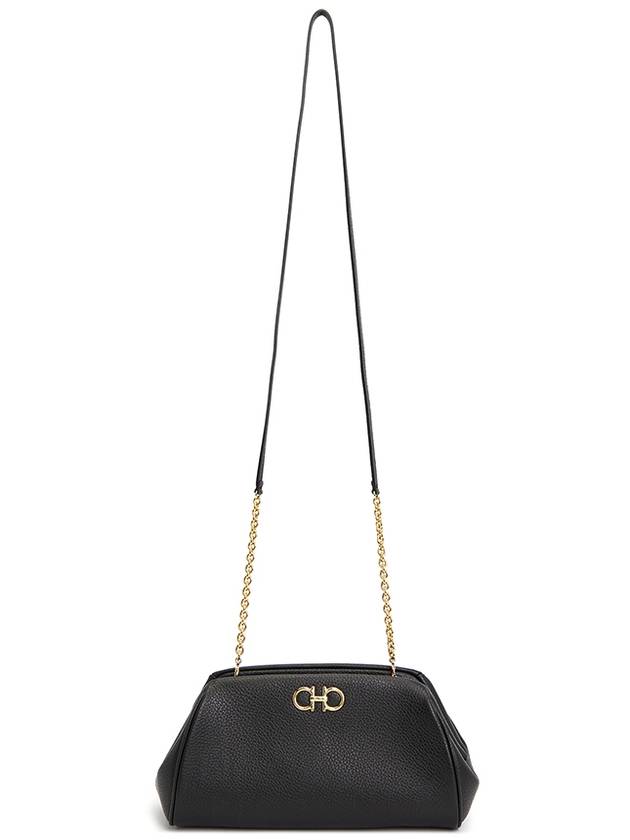 Gancini Leather Shoulder Mini Bag Black - SALVATORE FERRAGAMO - BALAAN 8