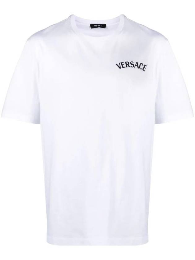 Milano Logo Short Sleeve T-Shirt White - VERSACE - BALAAN 2