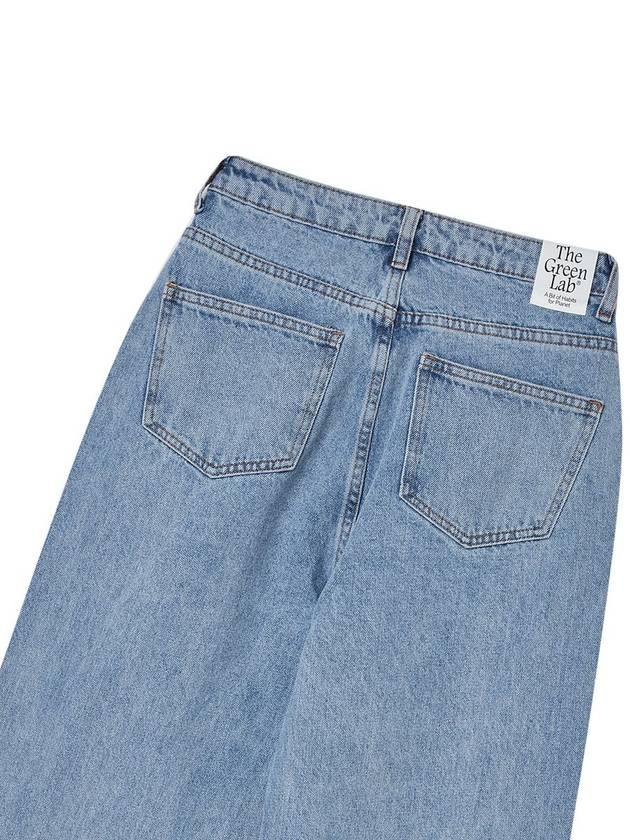 Women's Washed Semi Wide Jeans Blue GB1 WDPT 53 LBL - THE GREEN LAB - BALAAN 5