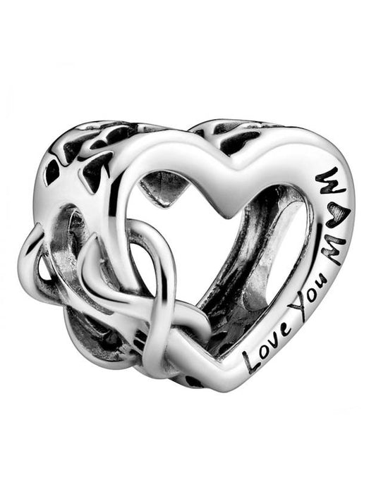 Love You Mom Infinity Heart Charm Silver - PANDORA - BALAAN 1