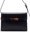 Manhattan Small Shoulder Bag Leather Black - SAINT LAURENT - BALAAN 2