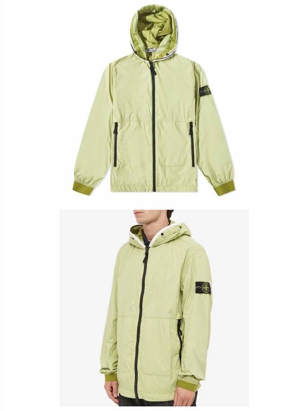 Wappen Patch Skin Touch Nylon Hooded Jacket  Green - STONE ISLAND - BALAAN 5