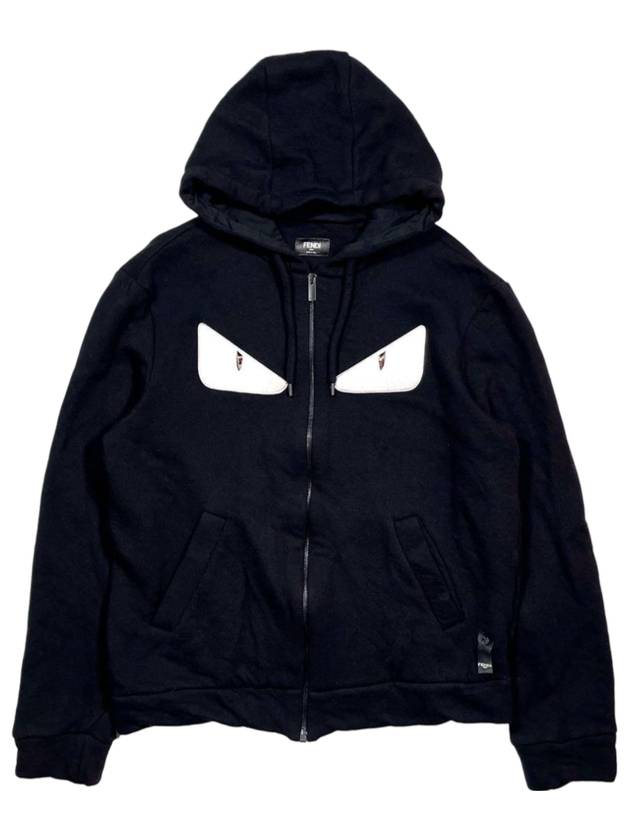 Men s Monster Hooded Zip Up Black - FENDI - BALAAN 1