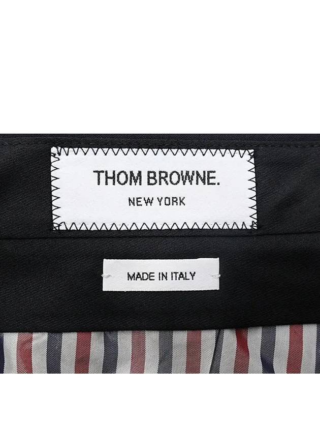 4 Bar Plain Weave Mini Pleated Skirt Navy - THOM BROWNE - BALAAN 5