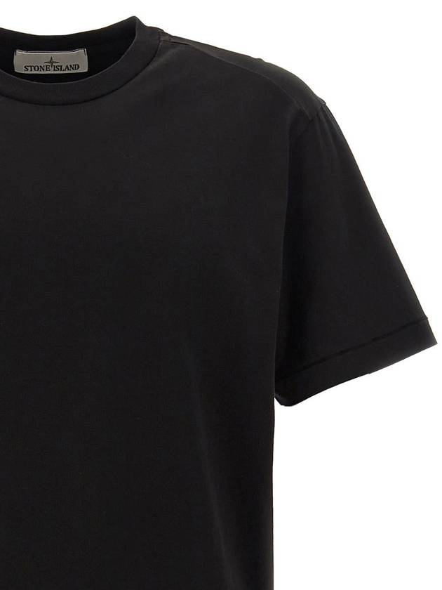 Logo Patch Short Sleeve T-Shirt Black - STONE ISLAND - BALAAN 4