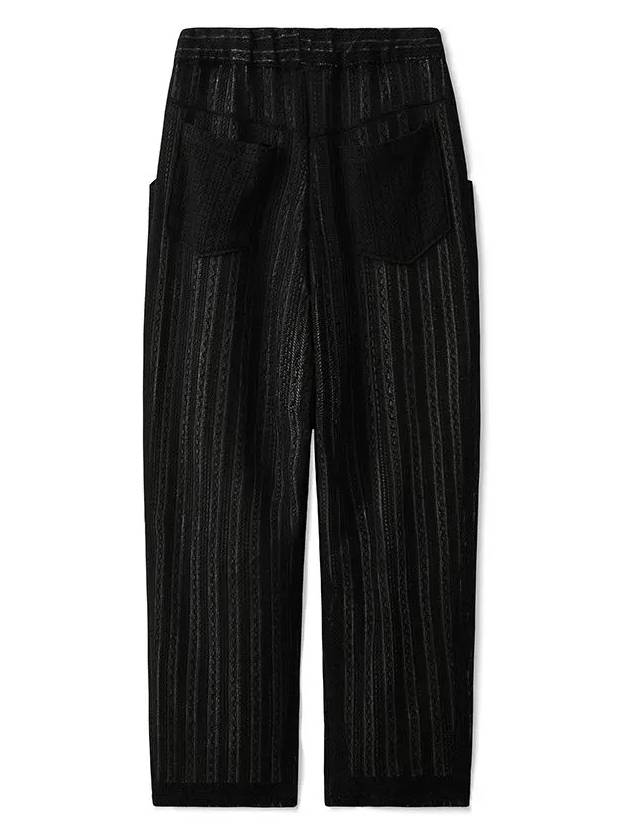 One Tuck Wide Lace Pants Black - NOIRER - BALAAN 4