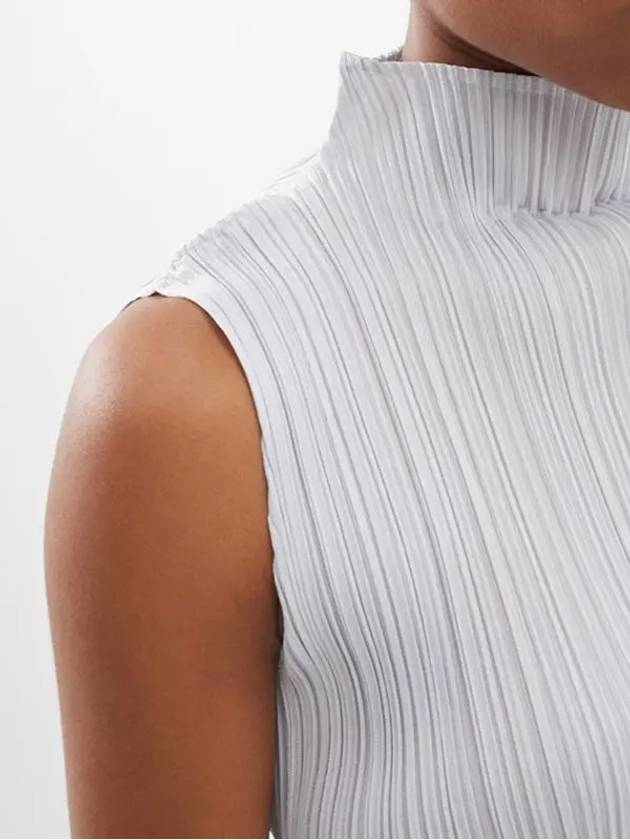 Pleated fleece Issey Miyake tech plated rib turtleneck tank top - ISSEY MIYAKE - BALAAN 3