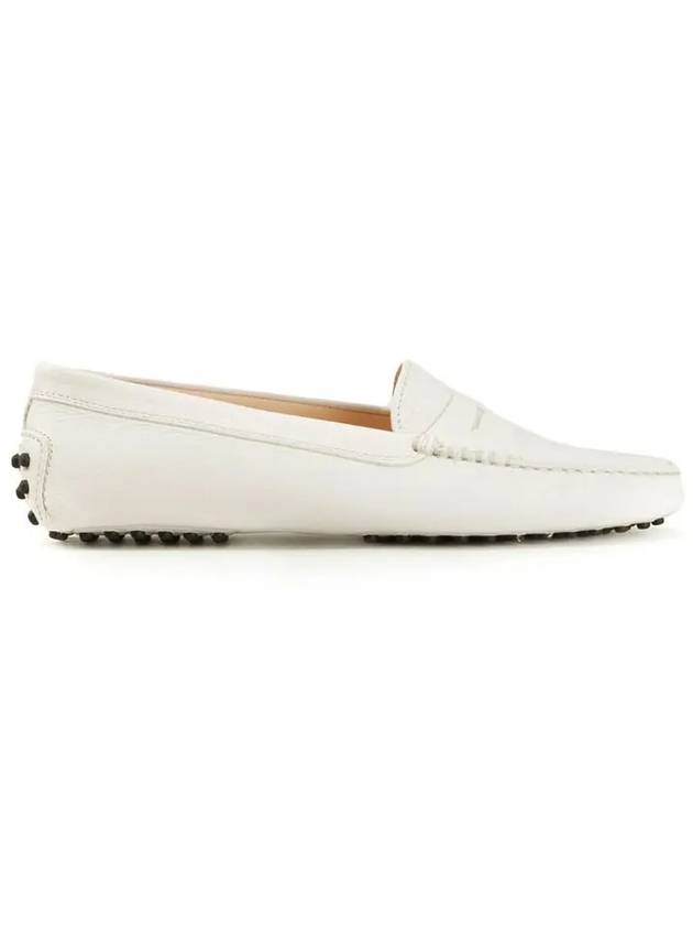 Women's Gommino Leather Driving Shoes White - TOD'S - BALAAN 3