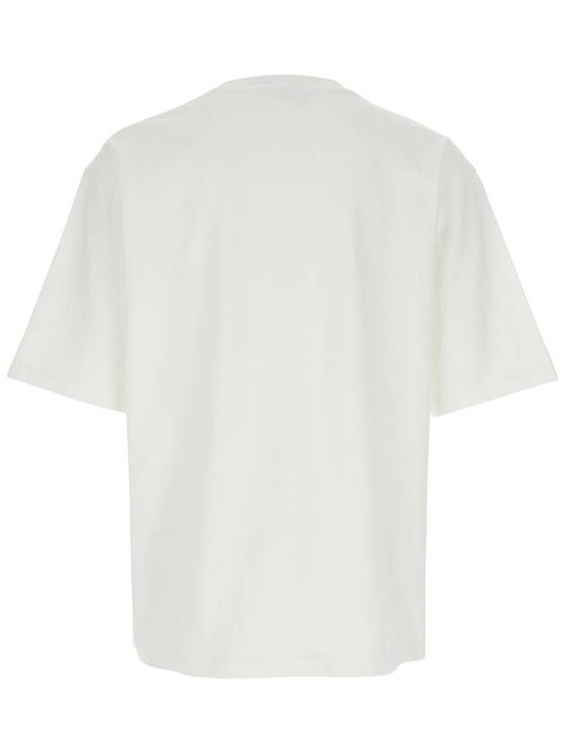 White Crewneck T-Shirt With Icon Logo Printed On The Front In Cotton Man - DSQUARED2 - BALAAN 2