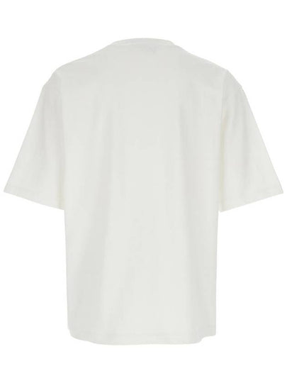 White Crewneck T-Shirt With Icon Logo Printed On The Front In Cotton Man - DSQUARED2 - BALAAN 2