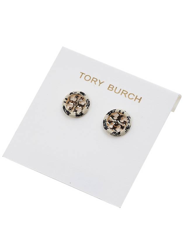 Miller Painted Stud Earrings Ivory - TORY BURCH - BALAAN 9