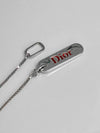 Red logo silver bar necklace 2VDIA24931 - DIOR - BALAAN 1