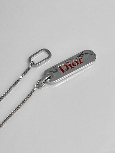 Red logo silver bar necklace 2VDIA24931 - DIOR - BALAAN 1