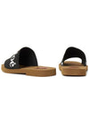 Woody Logo Flat Mule Slippers Black - CHLOE - BALAAN 7