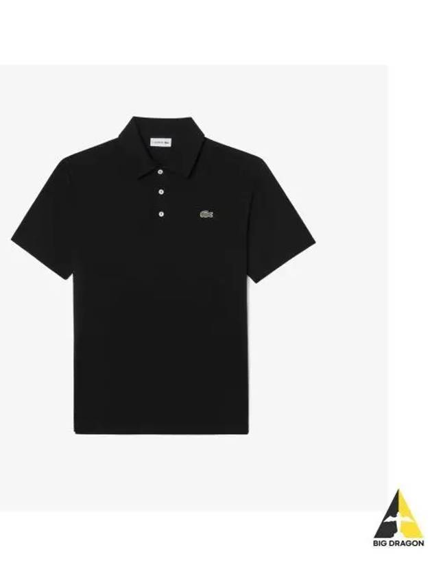 Men s classic fit wide collar polo black - LACOSTE - BALAAN 1