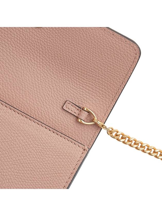 Women's V Logo Chain Long Wallet Pink - VALENTINO - BALAAN 8