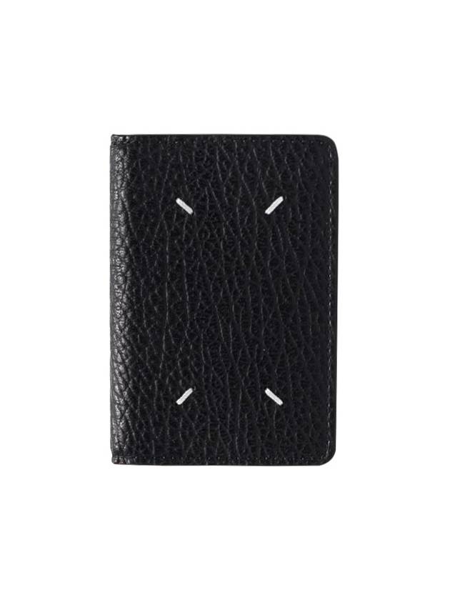 Bovine Leather Card Wallet Black - MAISON MARGIELA - BALAAN 3