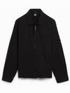 Oversized Organic Gabardine Long Sleeve Shirt Black - CP COMPANY - BALAAN 2