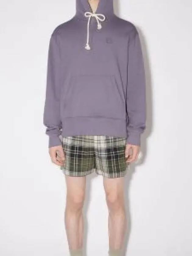 Face Logo Patch Hoodie Faded Purple - ACNE STUDIOS - BALAAN 2