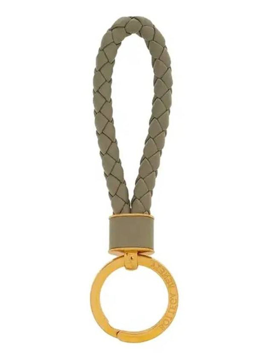 Intrecciato Lambskin Key Holder Light Khaki - BOTTEGA VENETA - BALAAN 2