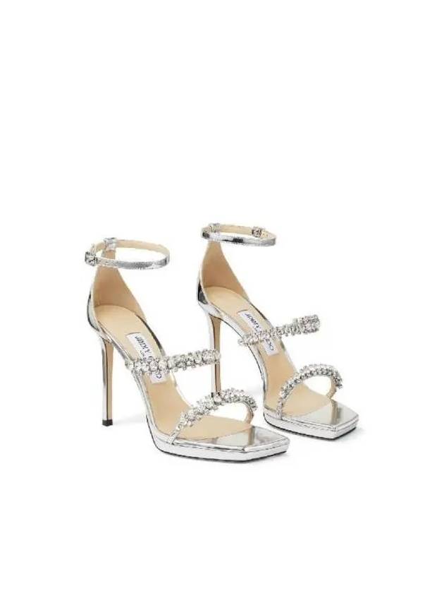 BING crystal strap sandal heels 105ZOXSILVER - JIMMY CHOO - BALAAN 5