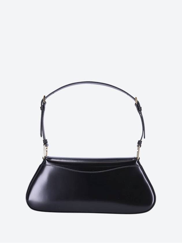 Triangle Logo Brushed Shoulder Bag Black - PRADA - BALAAN 5