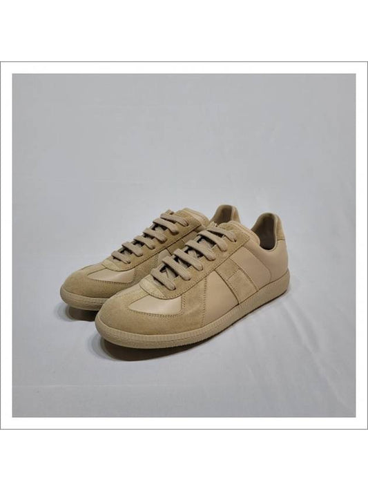 Men's Replica Leather Suede Low Top Sneakers Brown - MAISON MARGIELA - BALAAN 2