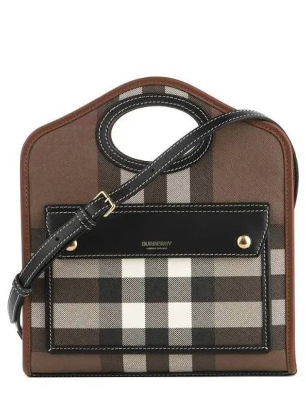 Mini Pocket Tote Bag Brown - BURBERRY - BALAAN 2