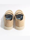 Triangle Logo Suede Leather Loafers Ecru - PRADA - BALAAN 4