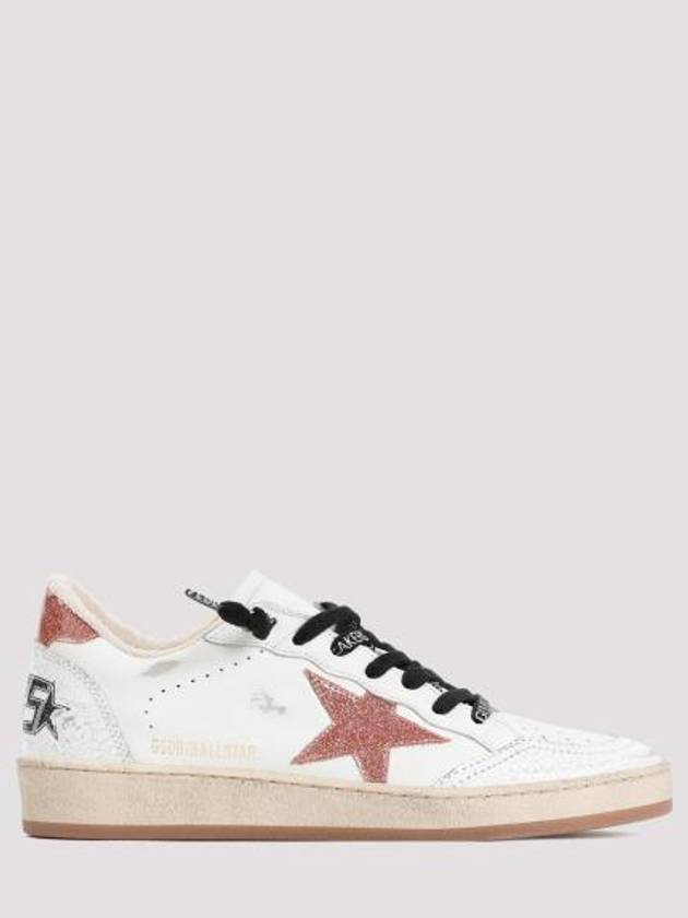 Ball Star Leather Low Top Sneakers Peach White - GOLDEN GOOSE - BALAAN 1