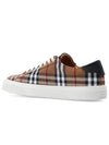 Vintage Check Cotton Leather Low Top Sneakers Brown - BURBERRY - BALAAN 4