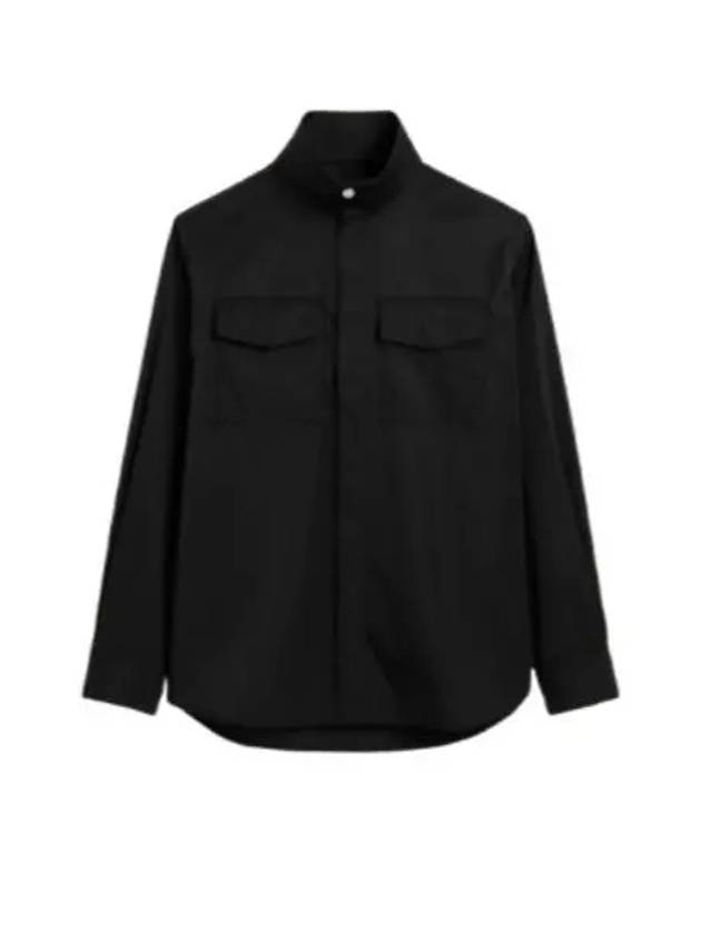 High Collar Long Sleeve Shirt Black - AMI - BALAAN 2