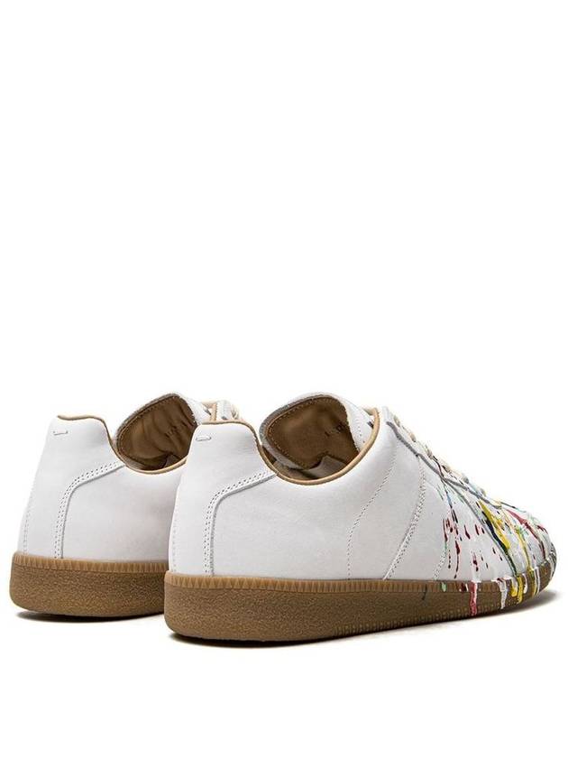 Men's Replica German Army Paint Low Top Sneakers White - MAISON MARGIELA - BALAAN 4