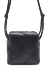 Cassette Intrecciato Mini Shoulder Bag Black - BOTTEGA VENETA - BALAAN 5