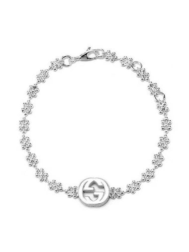 Interlocking G Flower Motif Chain Bracelet Silver YBA481687001 - GUCCI - BALAAN 1