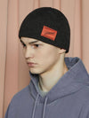 Logo Label Beanie Charcoal - UNALLOYED - BALAAN 3