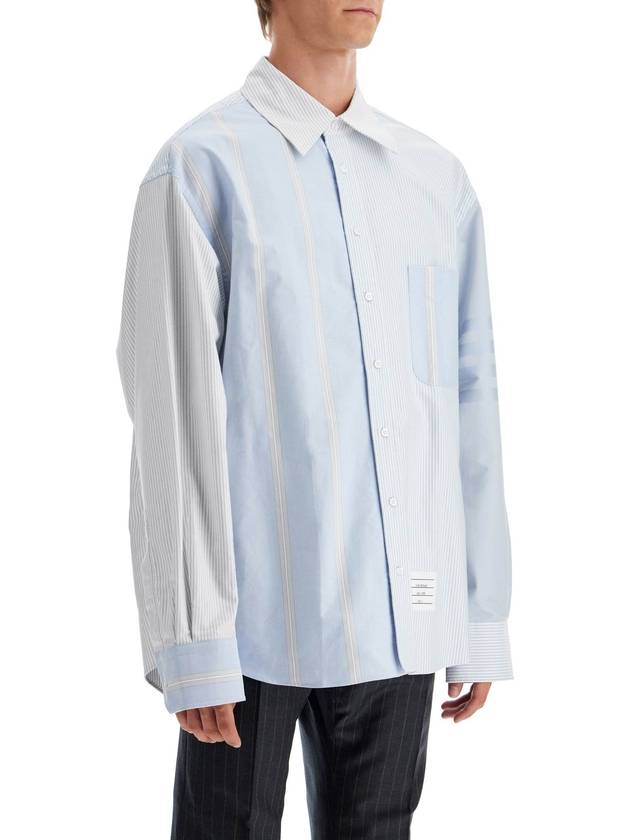 Oversized long sleeve shirt blue - THOM BROWNE - BALAAN 3