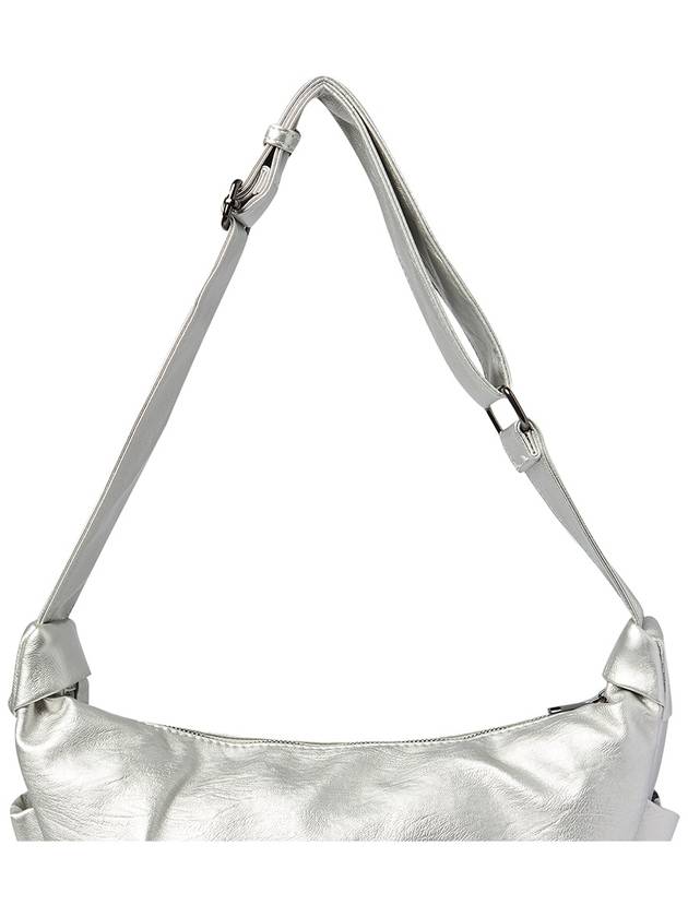 ECO LEATHER HOBO CROSS BAG SILVER - THE GREEN LAB - BALAAN 5