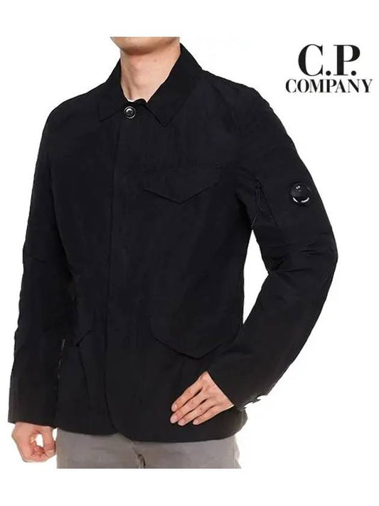 Range Wappen Nylon Jacket Black - CP COMPANY - BALAAN.