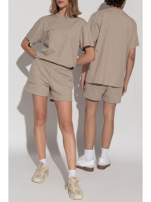 Pangaia Logo Shorts, Unisex, Beige - PANGAIA - BALAAN 2