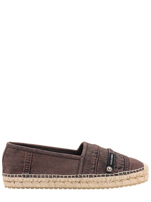 logo patch denim espadrilles brown - DOLCE&GABBANA - BALAAN 4