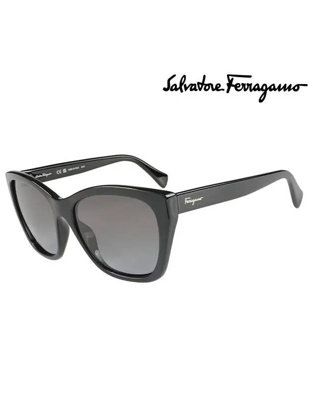 Eyewear Cat Eye Plastic Sunglasses Black - SALVATORE FERRAGAMO - BALAAN 3