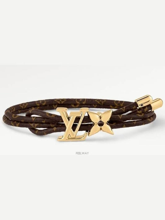 LV Bloom Monogram Bracelet Gold Brown - LOUIS VUITTON - BALAAN 2