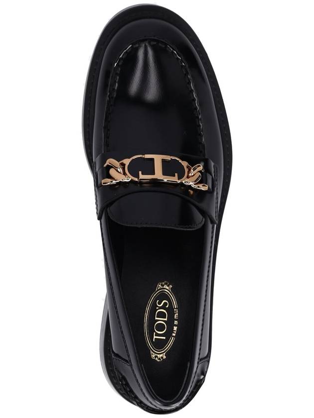 Horsebit Chain Leather Loafer Black - TOD'S - BALAAN 6